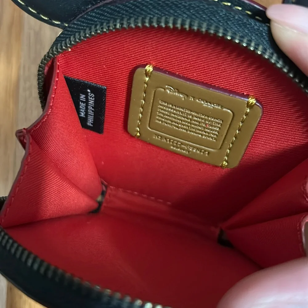 Authentic Coach Black Mickey Mouse Coin Purse